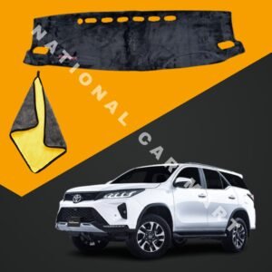 Toyota Fortuner Model 2016 - 2021 Velvet Dashboard Mat With Free Microfiber Cloth & Free Delivery